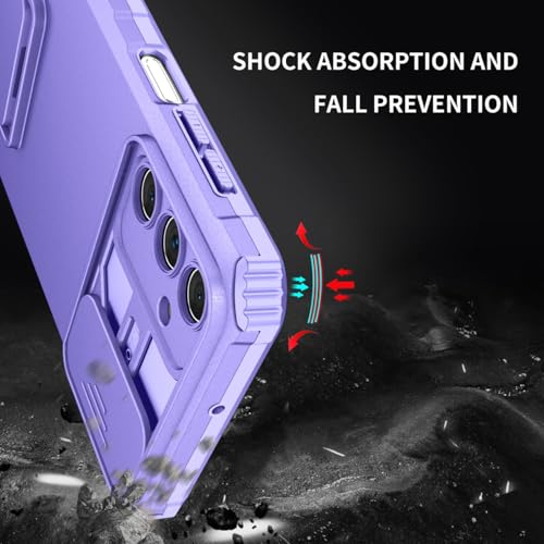 Coque Galaxy A15 violette avec support vidéo et vitre blindée - 7