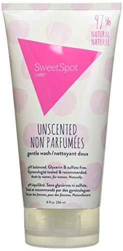 SweetSpot Labs Clean, Natural, pH Balanced, Gentle Intimate Feminine Body Wash, Unscented, 8