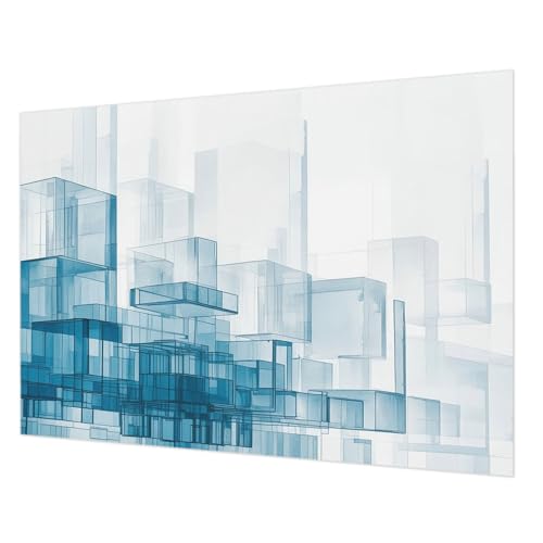 Papier peint intissé impression haute qualité cubes transparents - 2