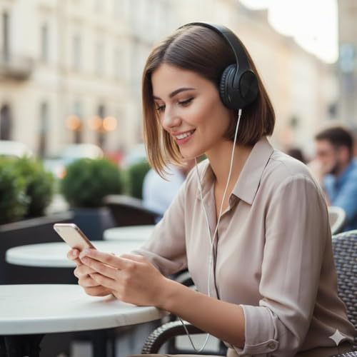 Image of NakshSales Wireless Bluetooth Headphones with Deep Bass Stereo Sound, Foldable Over-Ear Design, Soft Cushioned Earpads & Built-in Mic for Music, Online Classes & Travel, Calls