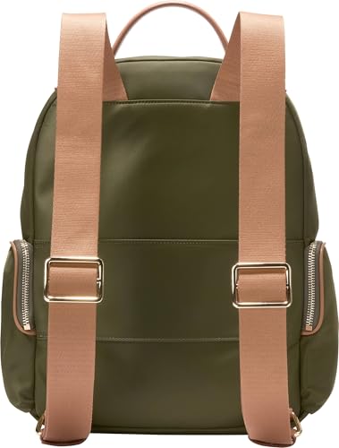 Image of Cole Haan Women's Delancey Nylon Backpack, Olive Night /Godlen Honey