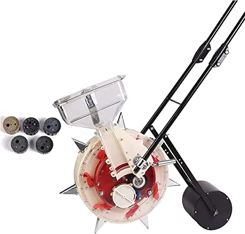 Seminatrice Da Giardino, Piantatrice for Righe, Spargitore Manuale for La Semina Di Semi, Attrezzi Da Giardinaggio for Seminatrice, Include 5 Ruote for Semi, Adatte for Una Varietà Di Colture,7 Bocche