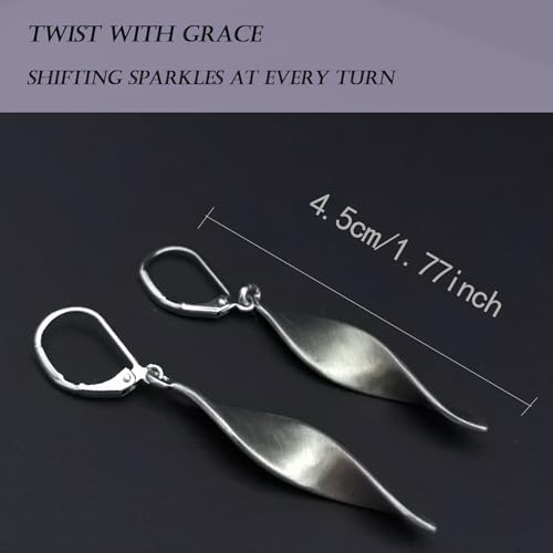 Sterling Silver Leverback Earrings for Women, 14K Gold and Silver Drop Dangle Earrings Jewelry Hypoallergenic Lightweight Lever Back Dangle Earrings for Gifts3