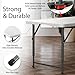 4 Feet Foldable Table Adjustable Height with Built in Handle, Steel Legs | Heavy Duty Portable | Perfect for Party, Dining, Wedding, Events, Picnic Indoor, Outdoor, Camping, Utility, Folding