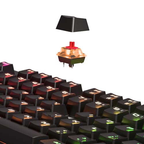 GAMING | TASTIERA GAMING | CHIAVIER PURI RGB MECCANICA AZERTY NERO + CUSTODIA - Interruttori meccanici RGB - Tempo di risposta 1 ms - 14 modalità di illuminazione - Coperchio con fissaggio - Tastiera gaming - Immagine 5