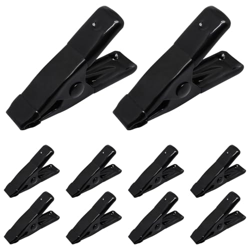 Image of 10Pcs Spring Clamps Metal Small Clamps Backdrop Clips Clamps for Backdrop Balloon Archfor Black 2 Inch
