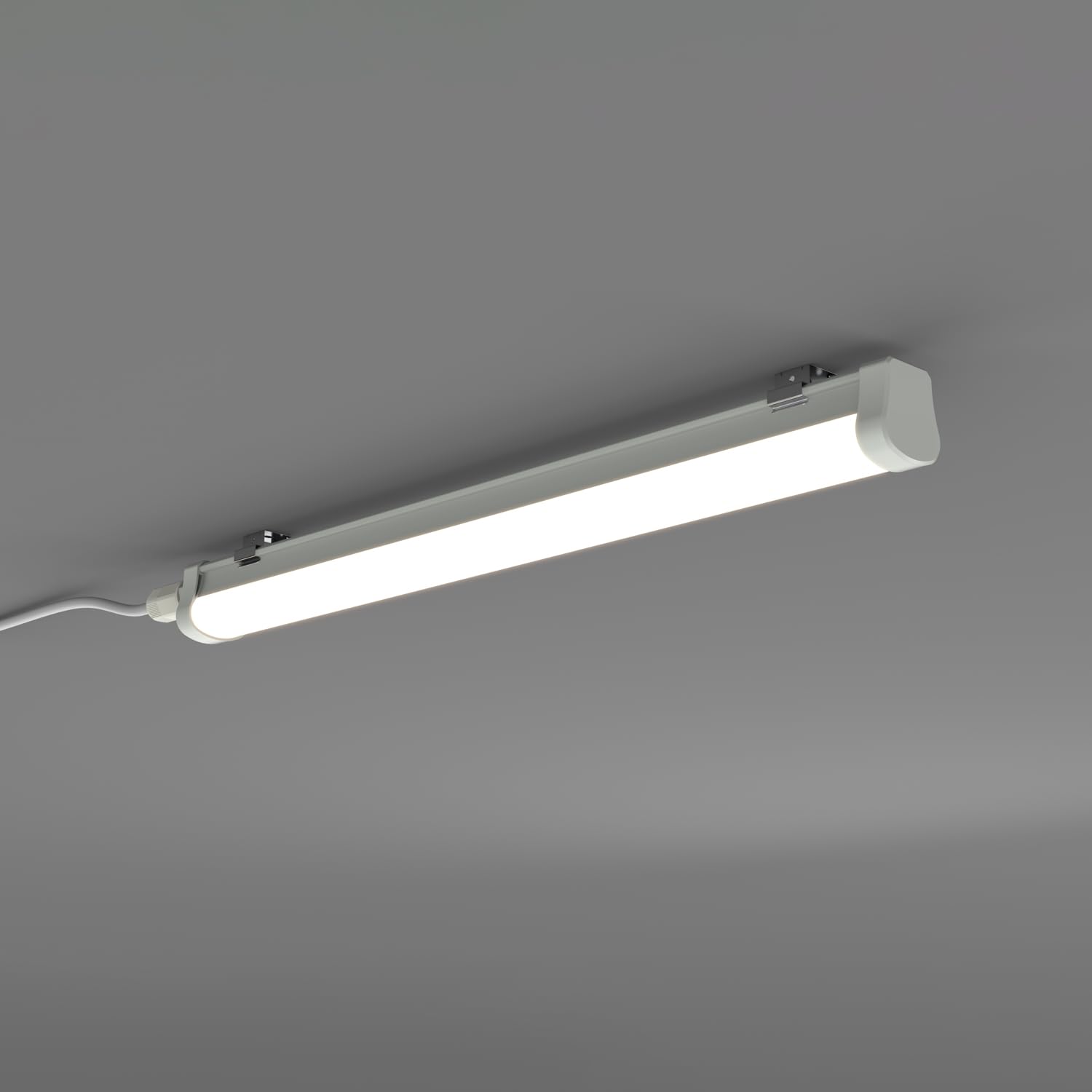 TRAXON LUXPOINT® Pantalla estanca LED integrado - Gerran 60cm 18W Luz neutra 4000K 1800Lm Waterproof Batten IP65 IK08 interior superficie (Luz neutra 4000K 18W | 60cm)