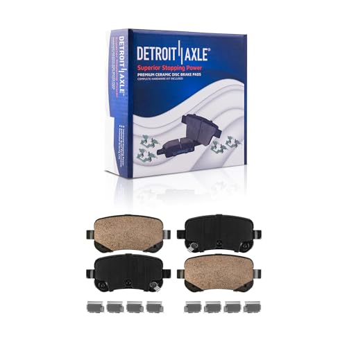 Image of Detroit Axle - Brake Pads for Dodge Grand Caravan Journey Chrysler Town & Country VW Routan, Front Rear Ceramic Brake Pads Replacement :11.89 inch inch Front & 12.00 inch inch Rear Rotors