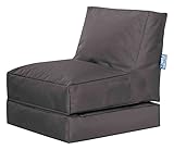 WOHLFÜHLTRAUM: Das perfeke Liege-Kissen in Anthrazit zum Entspannen im Garten oder auf dem Balkon . Mit seiner angenehmen Haptik lädt es zum täglichen Verweilen ein.