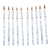 SHERCHPRY 10 piezas Pinceles para Decoración de Uñas Pinceles de Liner para Manicura Herramientas de para Uñas para Profesional y Casa