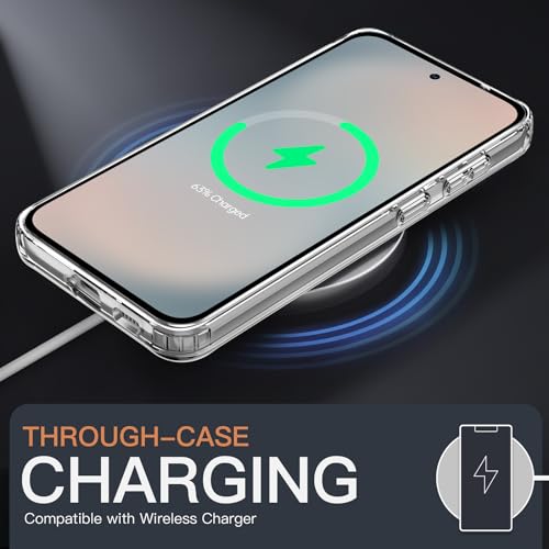 Image of JETech Cover Case for Samsung Galaxy S25 FE, Non-Yellowing Shockproof Bumper Protective Phone Cover, Anti-Scratch Hard PC Back (Clear)