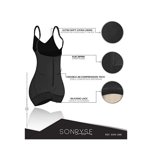 Sonryse-096ZF-Fajas-Colombianas-Postparto-Levanta-Pompis-Reductoras-y-Moldeadoras-Colombian-Postpartum-Shapewear Sonryse 096 Colombian Faja Post Surgery Compression Shapewear Garment After Liposuction for Women Colombian Postpartum Shapewear Black XL