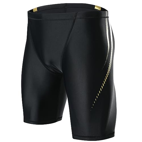 Image of Men's Square Leg Swimming Jammer Shorts UPF50+,Men Swimsuit Swim Jammers Fabric Shape Retention