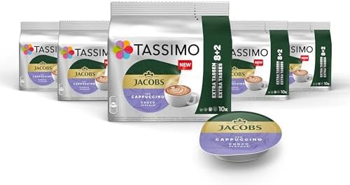 Tassimo Jacobs Cappuccino Chocolate Kapseln, 5 x 10 Pads, 50 Kaffee Kapseln