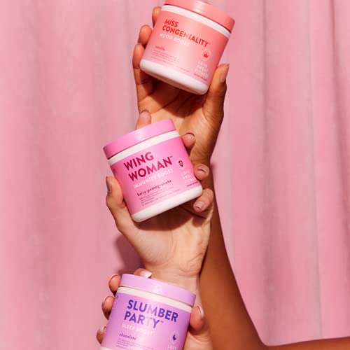 Love Sweat Fitness - Miss Congeniality - Mood Boost - Vanilla - 28 Servings, Improves Focus, Elevates Mood, Lower Stress, Fights Fatigue - Vegan, Gluten Free, Non-Gmo #TOP7