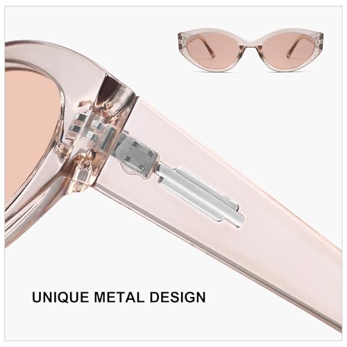 Trendy Y2k Cat Eye Sunglasses for Women Men Retro Oval Sunnies Vintage Style AR822544