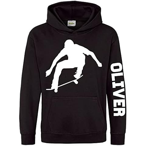 Custom Name Kids Skateboard Hoodie Cover