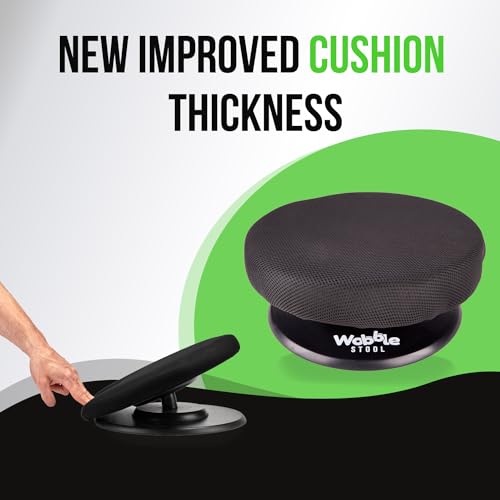 Image of The Wobble Stool- Self Balancing Stool with 360 Degree Rotation, Promotes Healthy Posture to Relieve Back and Neck Pain, Lightweight Portable Seat Cushion (Mini) - Weight Limit - 220LBS