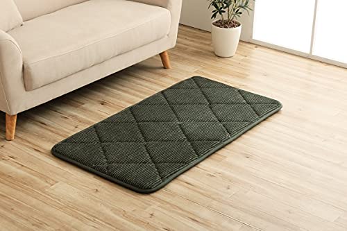 イケヒコ・コーポレーション 座布団 クッション グランド 約60×120cm グリーン 長座布団 無地 コーデュロイ ふかふか キルト 滑りにくい #9385749