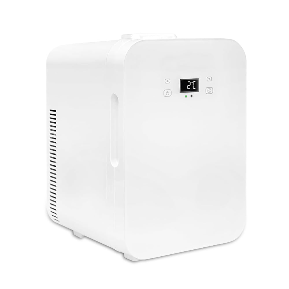 Nevera Pequeña Portátil 15L, Mini Nevera Portátil, Nevera Portátil Eléctrica 12V/220V con Funciones Frío y Calor, Para Cosméticos,Coche y Casa