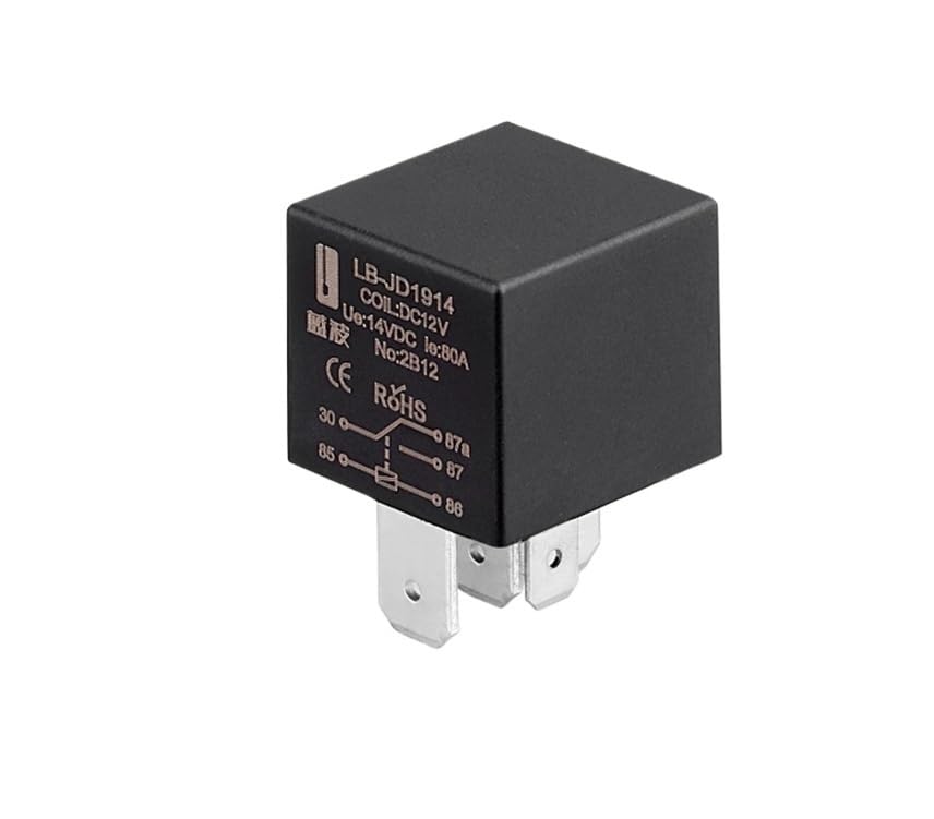 12V 24V Car Relay 4 Feet 5 Feet High Current 80A Waterproof Car Horn Start Headlight Modification(1914 (5p 12v-80A))