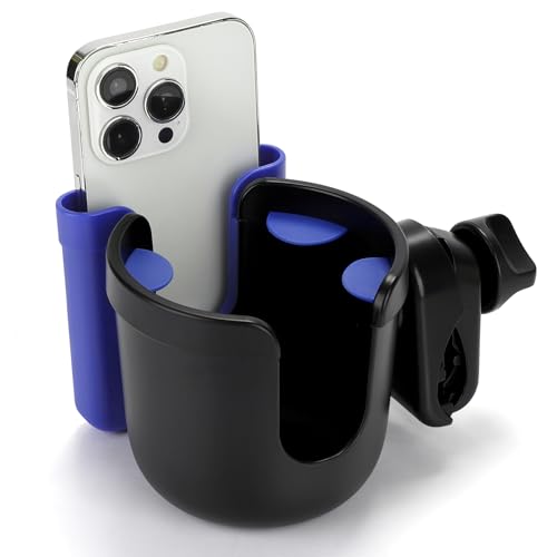 Accmor 2-in-1 Walker Cup Holder with Phone Holder Wheelchair Cup Holder Rollator Cup Holder Cup Phone Holder for Walker Wheelchair Rollator Mobility Scooter