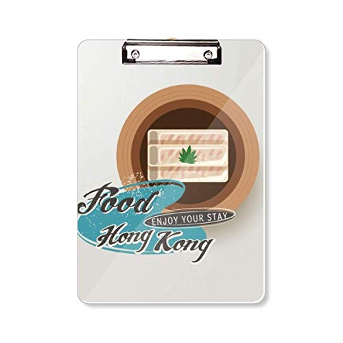 Porte-bloc A4 porcelaine sushi crevettes Hong Kong support écriture pince métal