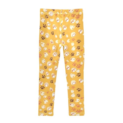 Cute Dog Paws Kids Girl's Legging Stretchy High Waisted Lounge Pants Exercise2