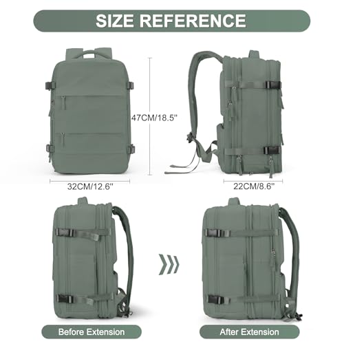 Image of Extra Backpack For Traveling On Airplane Travel Backpack For Women Men Airline Approved Carry On Bags For Airplanes Gym Bag With Shoe Compartment Waterproof Laptop Backpack Camping Hiking Backpack