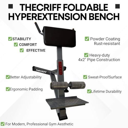 Image of Foldable Hyperextension 4x2 inch Pipe Structure Commercial Model Roman Chair Back Lower Core Workout Bench |Heavy-Duty Strength Training Equipment for Abs, Glutes, Hamstrings & Calves|GHD Sit-Ups