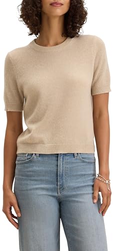 Velvet by Graham & Spencer Women's Yara Short Sleeve Cashmere Sweater
