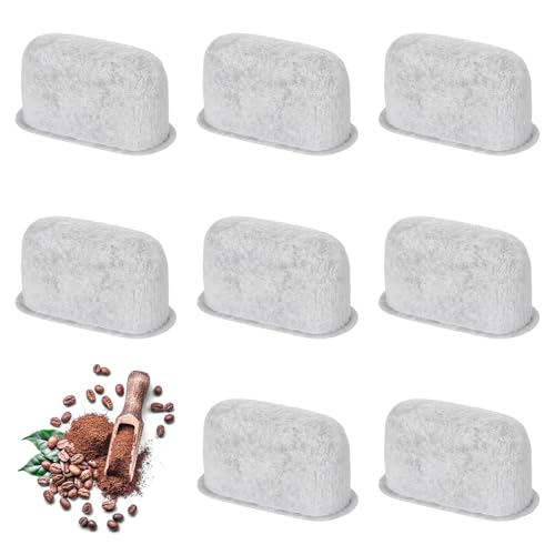 7313285779 Coffee Filter Replacement Compatible with Delonghi Espresso Machines, Coffee Maker Water Carbon Activated Charcoal Filter, Espresso Machine Replacement Parts & Accessories, 8 Pack