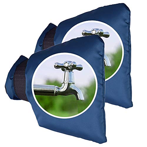 Outside Tap Cover Frost Protector Joy-Fun Outdoor Faucet Covers for Winter Thickened Garden Tap Jacket for Freeze Protection Waterproof Tap Insulated Cover Gifts for Gardeners Set of 2 - SLT Navy Blue