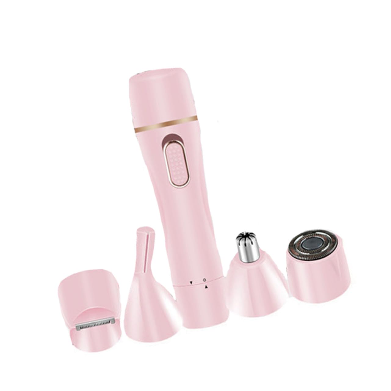 Recortadora Eléctrica Femenina con Diseño Ergonómico Recargable por USB Portátil y para Depilación Facial y Corporal para Cejas Axilas y Bikini Color Rosa