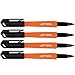 Klein Tools 861014 Skribes Fine Tip Permanent Markers, Black, Hard Hat Clip, Multi-Surface Jobsite Marker for Wet, Dry and Oily Surfaces, 4-Pack