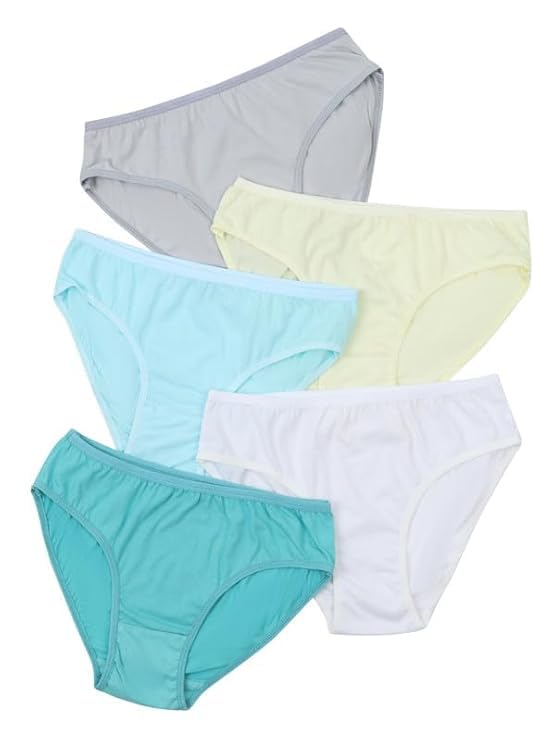 louryn koulyn Solid Cotton Bikini Panties for Women - Combo Set of 5 Hipster Panty-picture-14