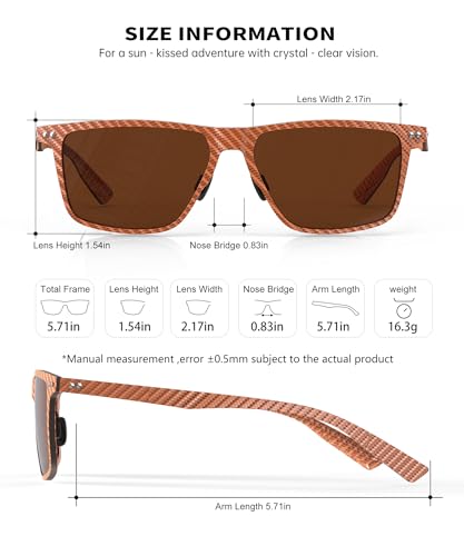 Image of ANYLUV Mens Sunglasses Polarized Upgraded Carbon Fiber Temple Sun Glasses Fashion Driving with UV Protection