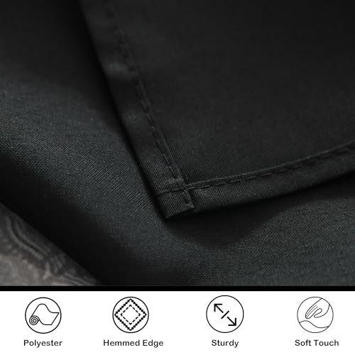 Servilletas de tela negras cuadradas de poliéster pack 4 miniatura 6