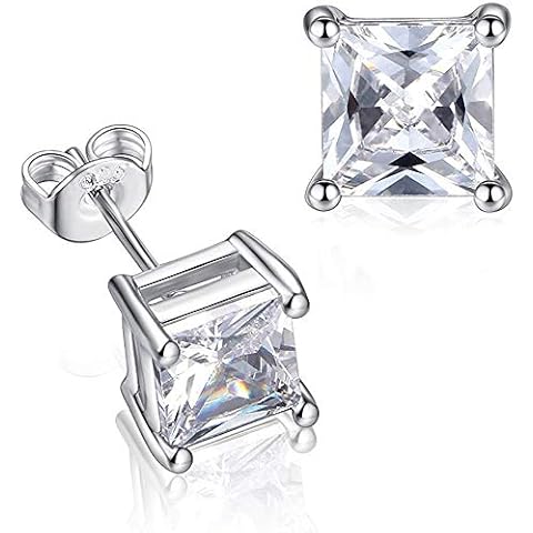 Gulicx 5mm Sterling Silver Stud Earrings Cover