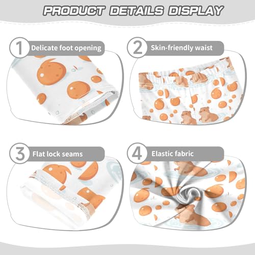 Boccsty Capybara Bubble Girls Leggings Kids Yoga Pants Dance Active Tights 4T3