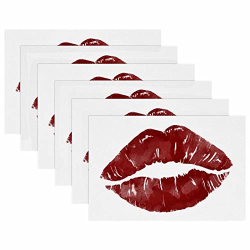 Set de table baiser de 6 pièces 30x45 cm antidérapant pour repas - 6