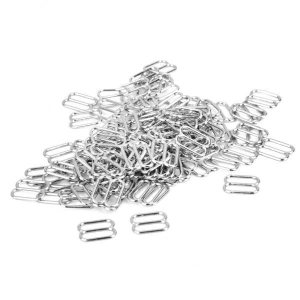 MERISHOPP 20x100pcs Metal Bra Strap Adjuster Slider/Hooks Lingerie Sewing 10mm 8 Shape-picture-23