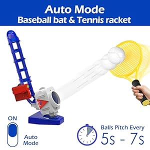 iPlay, iLearn Kids Pitching Machine Toys, 2 in 1 RC Baseball Tennis Pitcher, Auto Ball Launcher Bat, Boys Outdoor Outside Sports Backyard Game, Birthday Gift 5 6 7 8 10 12 Yr Youth-Partially Assembled iPlay iLearn Kids Pitching Machine Toys 2 in 1 RC Baseball Tennis Pitcher Auto Ball Launcher Bat Boys Outdoor Outside Sports Backyard Game Birthday Gift 5 6 7 8 10 12 Yr Youth Partially Assembled