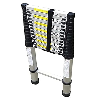 Telescoping Ladder 20Ft / 16Ft / 12.5Ft / 10.5Ft, Aluminum Extension Telesladders for Roofrv Attic Outdoor Indoor Use, Load 150Kg/330Lbs/3.8M/12.5Ft