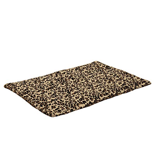 Furhaven Small Cat Bed Thermanap Quilted Faux Fur Self-Warming Pad, Washable - Leopard Print, Small #TOP5