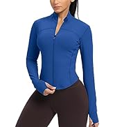 Running Jacket Women GYM RAINBOW Women's Zip Up Workout Jacket - Lightweight Slim Fit With Thumb Holes Chandail Sport Femme - View #11