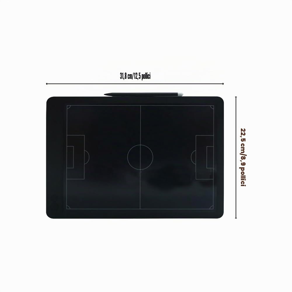MiOYOOW Tabella Di Allenatore Elettronica, Elettronica LCD Tabella Tattica Calcio Portatile Allenatore Board Pallacanestro per Orientamento Tattico e Pianificazione Pre-Partita