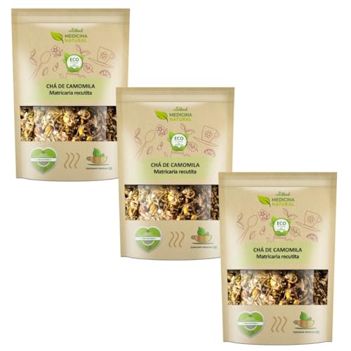 Medicina Natural - Chá de Camomila - Kit com 3 Pacotes (16 cm x 2...