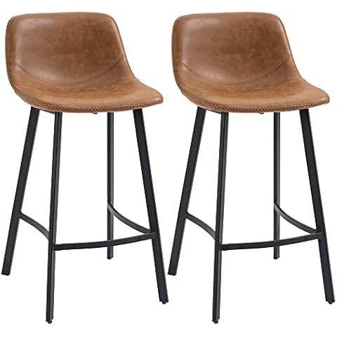 HOMCOM Set of 2 Upholstered Bar Stools Cover