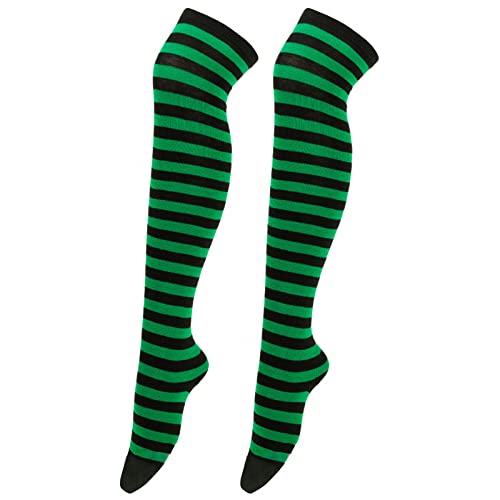 ASFGIMUJ Striped Thigh High Socks Women Christmas Over The Knee Stockings - image 5